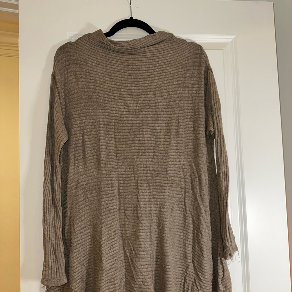 Free People Brown Cowl Neck Sweater
